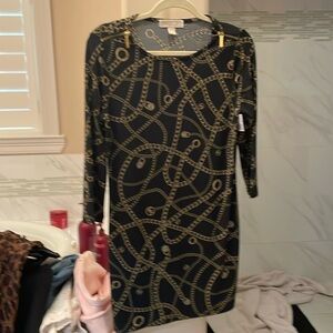 New Michael Kors stretchy dress with zipper detail on neckline.  Medium